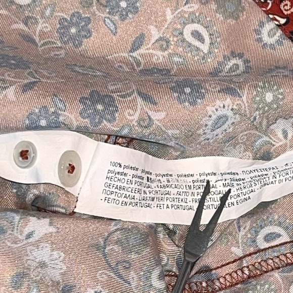 Zara Womens Floral Paisley Long Sleeve Button Up‎ Satin Small Bloomcore Career - Picture 10 of 10